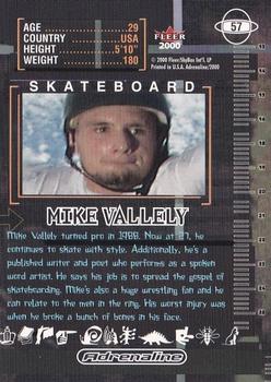 2000 Fleer Adrenaline #57 Mike Vallely Back
